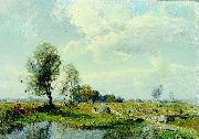 Gustaf Rydberg Skansk slatt med pilvall oil painting